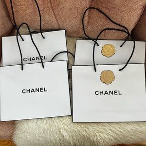 Chanel cosmetic shopping bags